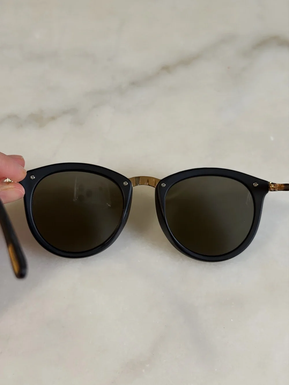 Le Specs no smirking matte black-gold Sunglasses